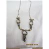 Image 2 : 192. Sterling 925 Silver Necklace and Earring Set with Alaskan Black Diamonds for Stones