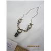 Image 4 : 192. Sterling 925 Silver Necklace and Earring Set with Alaskan Black Diamonds for Stones