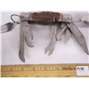 Image 10 : 199. Large Antique Pocket Camping Knife with Fork and Spoon