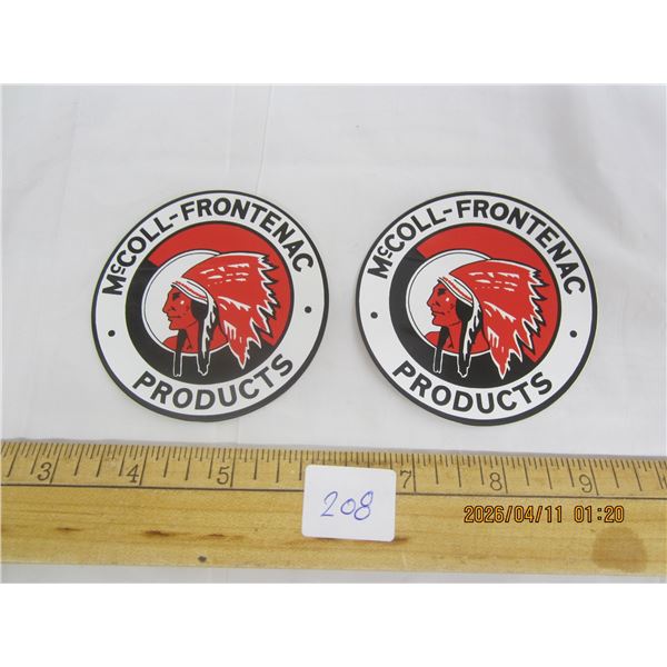 208. 2 Red Indian McColl- Frontenac Decals
