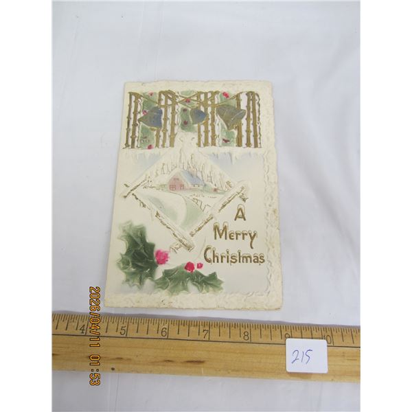 215. Antique Christmas Card Good Condition