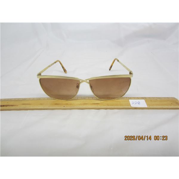 228. Vintage Gold Colored Designer Sunglasses