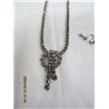 Image 2 : 234. Rhinestone Necklace with Matching Earrings Good Condition