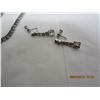 Image 4 : 234. Rhinestone Necklace with Matching Earrings Good Condition