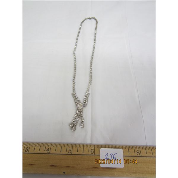 236. Rhinestone Necklace Good Condition