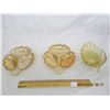 Image 1 : 251. 3 Vintage Carnival Glass Nut Dishes No Chips