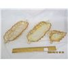 Image 1 : 252. 3 Vintage Carnival Glass Serving Dishes No Chips