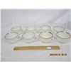 Image 2 : 253. Lot of 8 White with a Gold Rim Fire King Coffee Cups No Chips