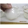 Image 3 : 253. Lot of 8 White with a Gold Rim Fire King Coffee Cups No Chips