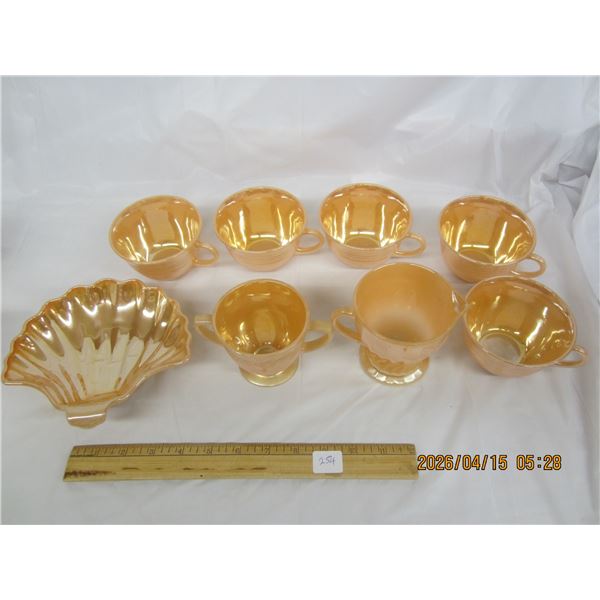 254. Lot of Fire King Luster Ware No Chips