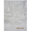 Image 4 : 258. Lot of 7 Crystal Wine Glasses in Good Shape