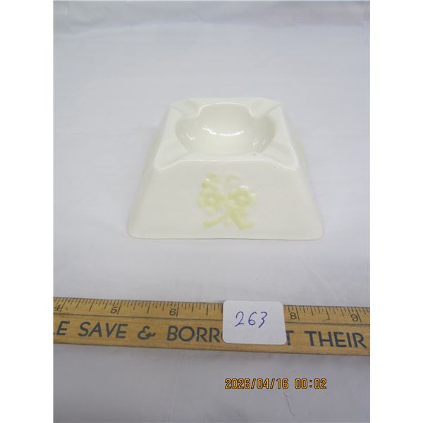 263. Antique Belleek Fine Irish China Ashtray