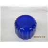 Image 5 : 264. Cobalt Blue Depression Gass Mayfair Pattern Cookie Jar with Lid