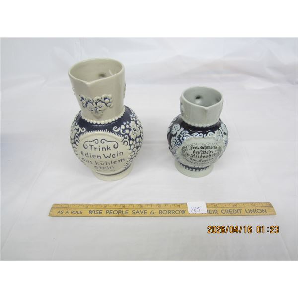 265. (2) German Beer Pitchers