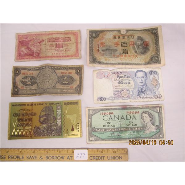 277. Vintage Paper Money Lot