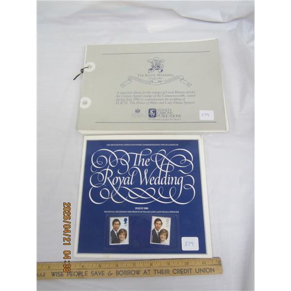 279. Charles and Diana Royal Wedding Stamp Albums