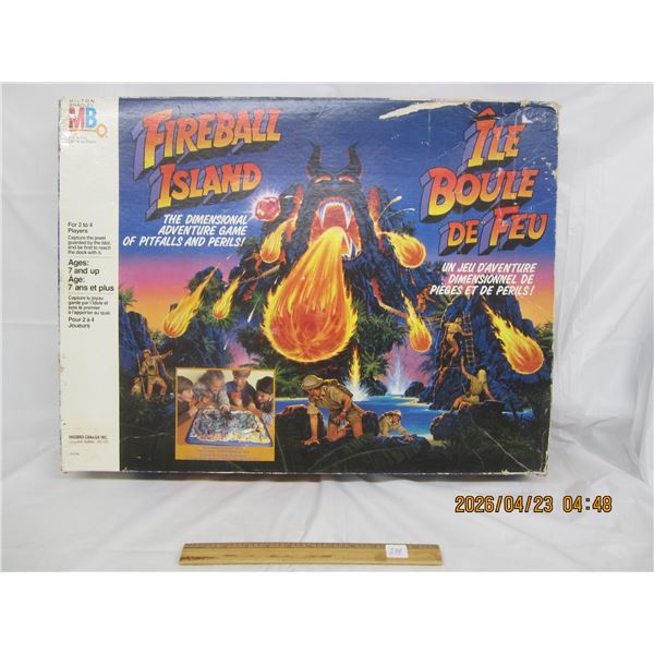 288. Rare Fire Ball Island Board Game with Rare Bilingual with Bilingual Instruction and Pieces