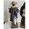 Image 5 : 2 Vintage Paper Mache Dolls Mexican Folk Art 19.5 tall