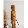 Image 2 : 2 Wooden Sculptutres 13"Tall Hand Carved