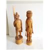 Image 4 : 2 Wooden Sculptutres 13"Tall Hand Carved