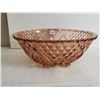 Image 2 : Vintage Amber Glass Footed Serving Bowl 10"