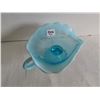 Image 2 : A Dugan Glass Blue Opalescent Nappy Dish 7" long