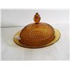 Image 3 : Vintage Indiana Amber Glass Dutter Dish 8.5 Long