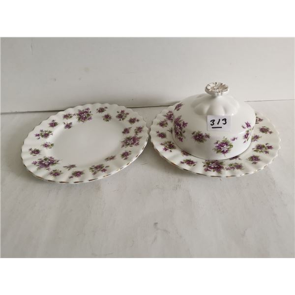 Royal Albert Sweet Violets Butter Dish