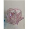 Image 2 : 2 Vintage Hand Blown Baskets Pink and Blue 6"&4"