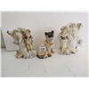 Image 1 : 2 German Vintage Vases 5.5" and Antique German Cat 5"
