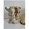 Image 2 : 2 German Vintage Vases 5.5" and Antique German Cat 5"