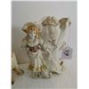 Image 3 : 2 German Vintage Vases 5.5" and Antique German Cat 5"