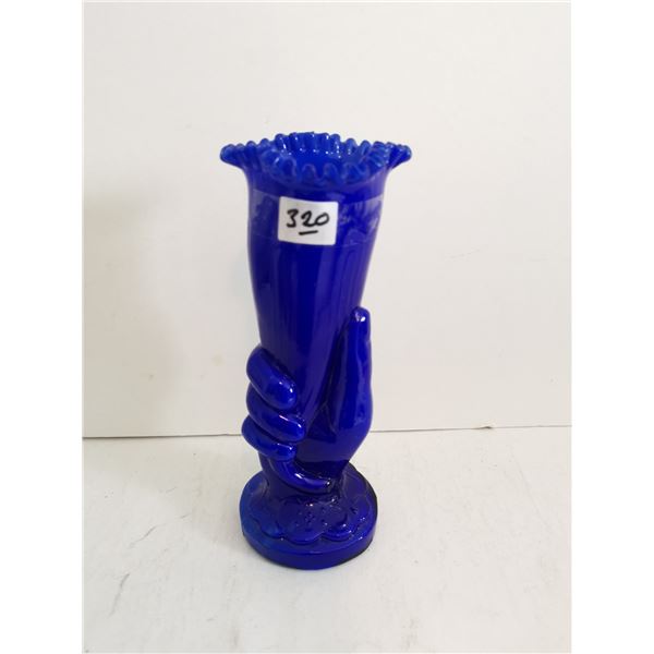 Dark Blue Hand Vase 8.5