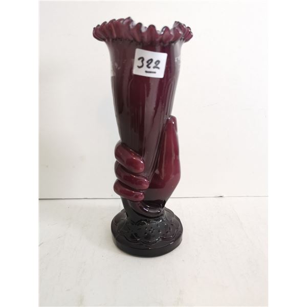 Brown Hand Vase 8.5