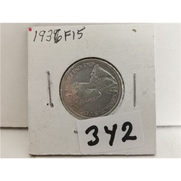 1936 Silver Canada 25 cents