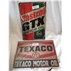 Image 1 : Castrol and Texaco Tin Signs 2"x8"