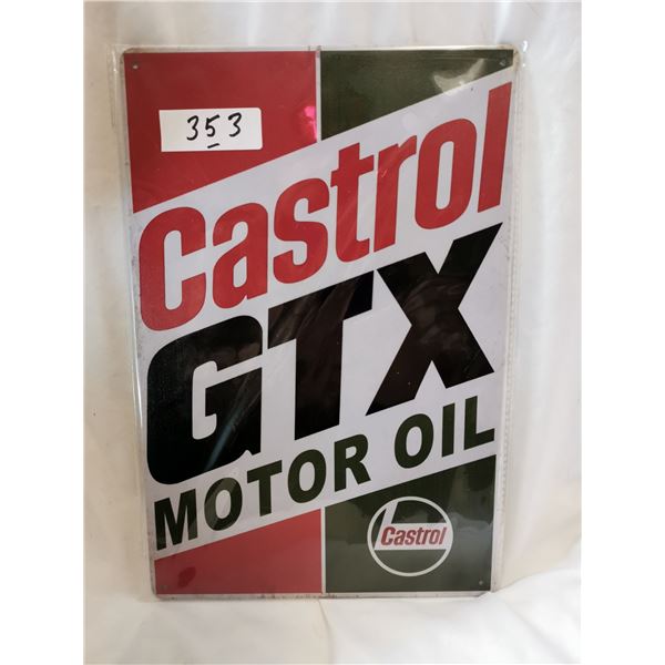 Castrol GTX Tin Sign 12"x8"