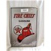 Image 1 : Texaco Fire Chief Tin Sign