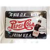Image 1 : Pepsi Cola Tin Sign 12"x8"