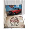 Image 1 : Old Chev and Norton Tin Signs 12"x8"