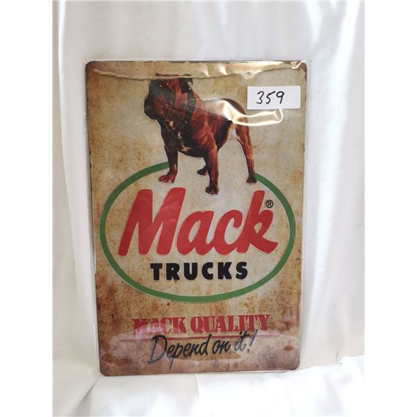 Mack Trucks Tin Sign 12"x8"