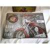 Image 3 : Two Indian Motorcycle Tin Signs 12"x8"
