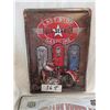 Image 2 : Indian Motorcycle + Gas Pump Tin Signs 12"x8"