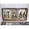 Image 2 : Two Tin Route 66 License Plate