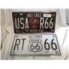 Image 1 : Two Route 66 License Plate