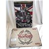 Image 1 : Two Norton Motorcycle Tin Signs 12"x8"