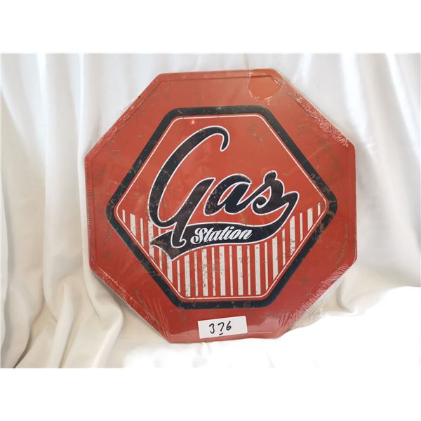 Gas Station tin Sign 12"