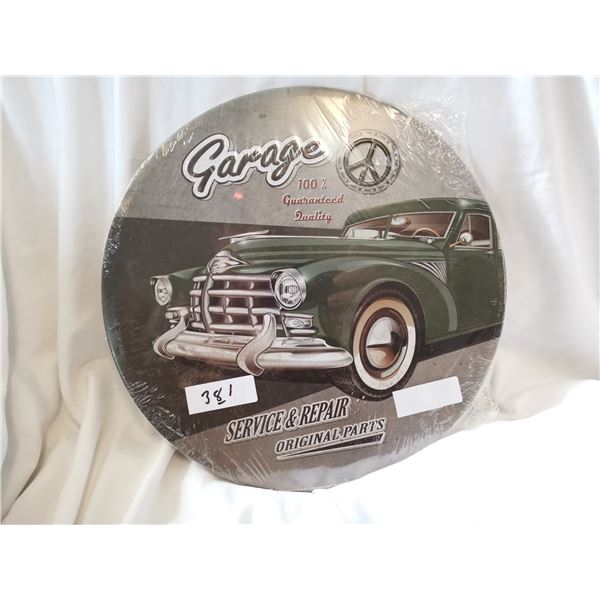Garage Service Tin Sign 12"