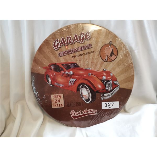Garage Service Tin Sign 12"