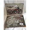 Image 1 : Two Motorcycle Tin Sign 12"x8"